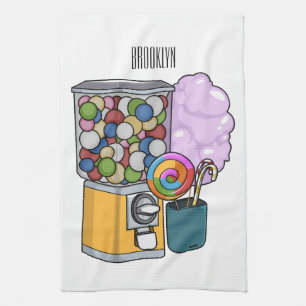 Candy cartoon illustration kitchen towel