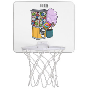 Candy cartoon illustration mini basketball hoop