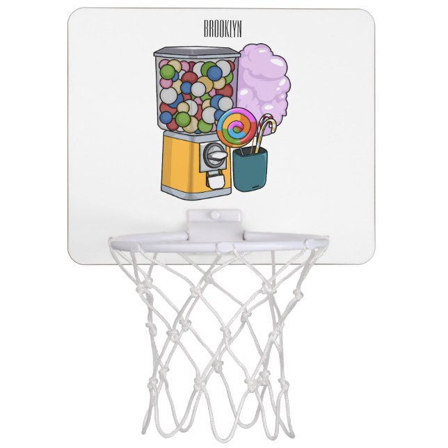 Candy cartoon illustration mini basketball hoop (Front)
