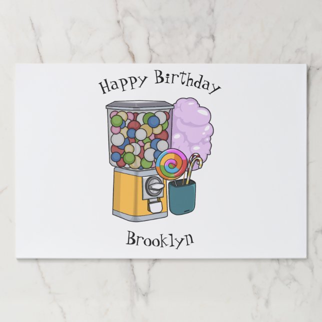 Candy cartoon illustration   paper pad (Front)
