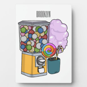 Candy cartoon illustration plaque