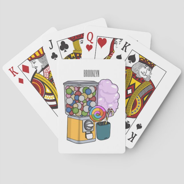 Candy cartoon illustration   poker cards (Back)