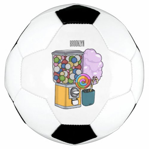 Candy cartoon illustration  soccer ball