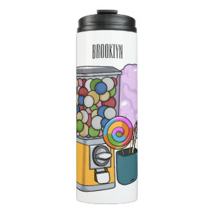 Candy cartoon illustration thermal tumbler