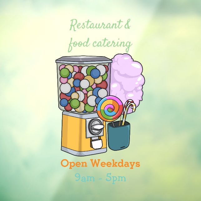 Candy cartoon illustration window cling (Sheet 3)