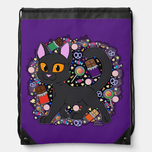 Candy Cat Drawstring Bag (Front)