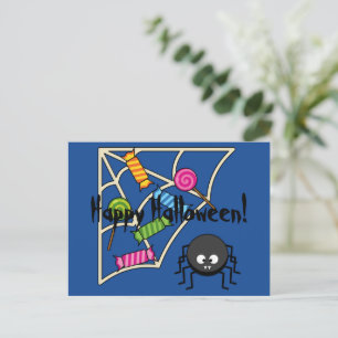 Candy Catcher Spider   Add own Text Holiday Postcard