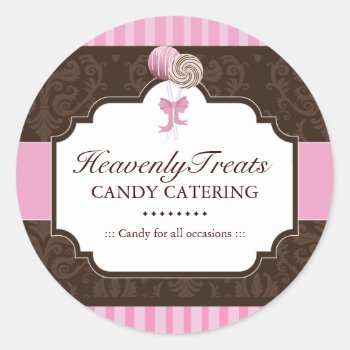 Candy Caterer Packaging Stickers by colourfuldesigns at Zazzle