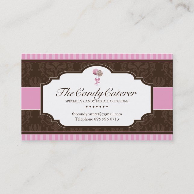 Candy Catering Business Card (Front)