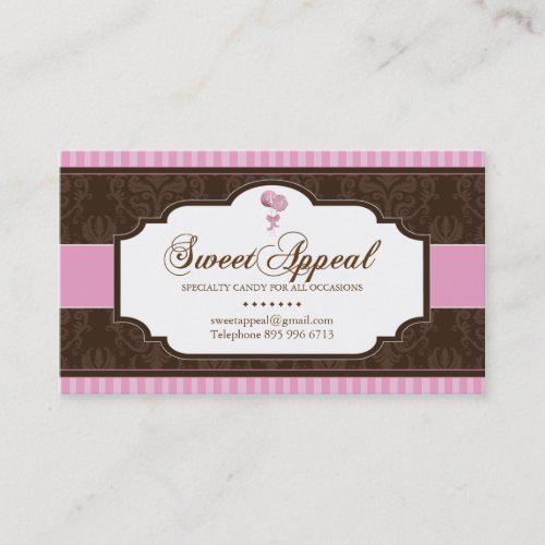 Candy Catering Business Card - CUSTOM MONOGRAM