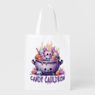 Candy Cauldron – Pastel Purple Halloween Treats Grocery Bag
