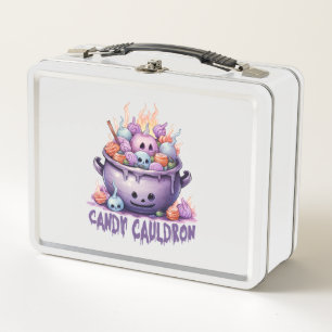 Candy Cauldron – Pastel Purple Halloween Treats Metal Lunch Box