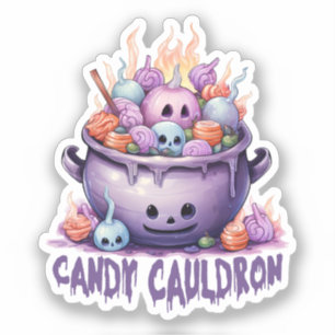 Candy Cauldron – Pastel Purple Halloween Treats Sticker