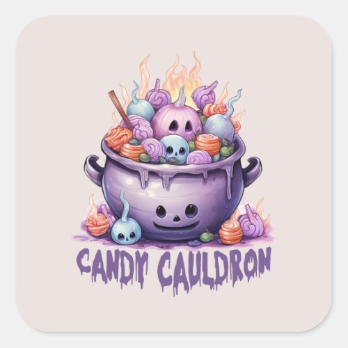 Candy Cauldron Square Sticker