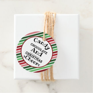 Candy Chocolate and Christmas Cheer Favor Tags