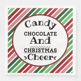 Candy Chocolate and Christmas Cheer Paper Dinner Napkins