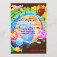 Candy Chocolate Teenage Dream Land Sweet Invite