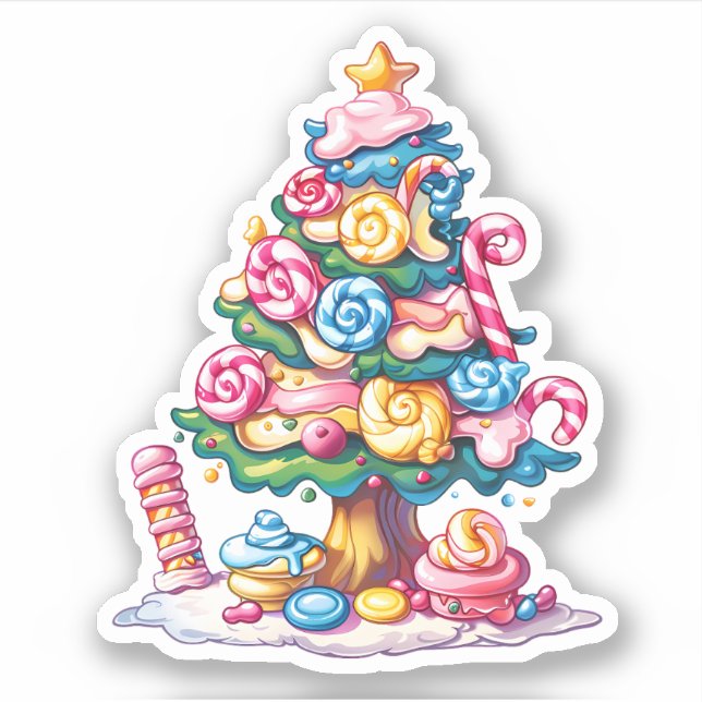 Candy Christmas Tree Sticker (Front)