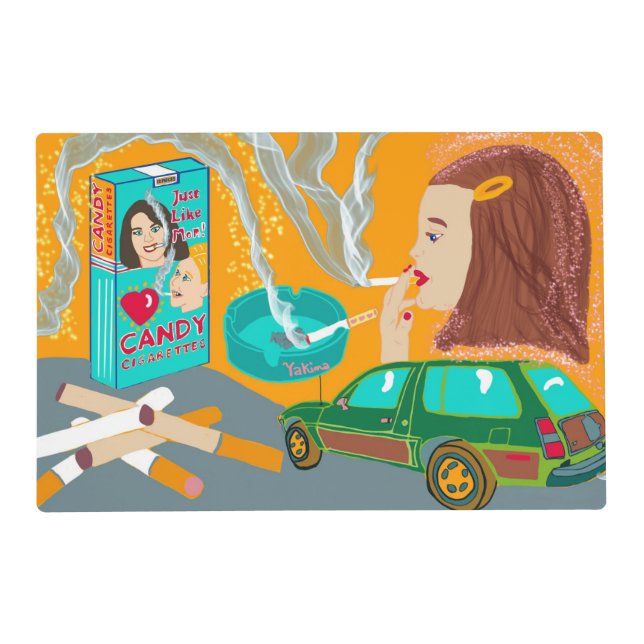 Candy Cigarettes Placemat (Back)