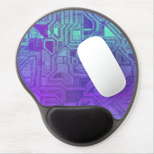 candy circuits - berry blue : electronics Bag Gel Mouse Pad