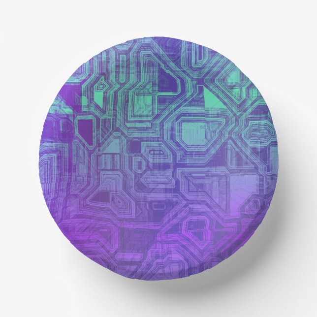 candy circuits - berry blue : paper bowls (Front)