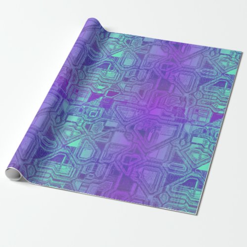 candy circuits _ berry blue  wrapping paper