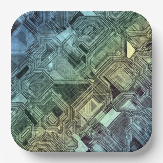 candy circuits - lemon lime : paper plates (Front)