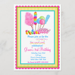 Candy Circus Invitations