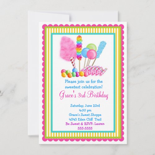 Candy Circus Invitations