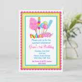 Candy Circus Invitations (Standing Front)