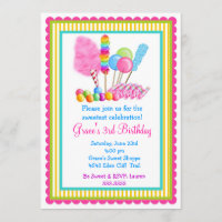 Candy Circus Invitations