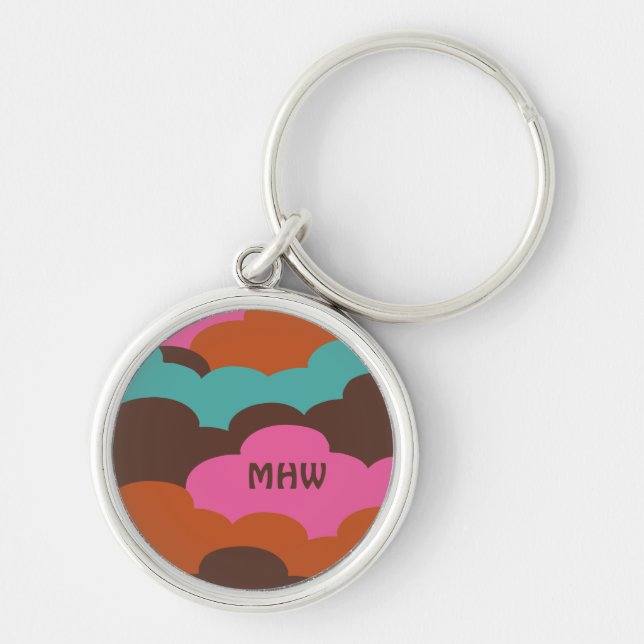 Candy Clouds custom monogram key chains (Front)