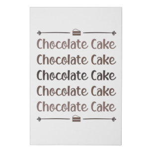 Candy Cocoa Chocolate Cake Day Sweet Love Gift Faux Canvas Print
