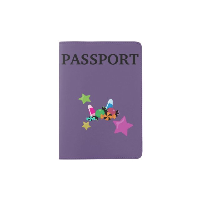 Candy Collage Halloween Design Passport Holder (Front)
