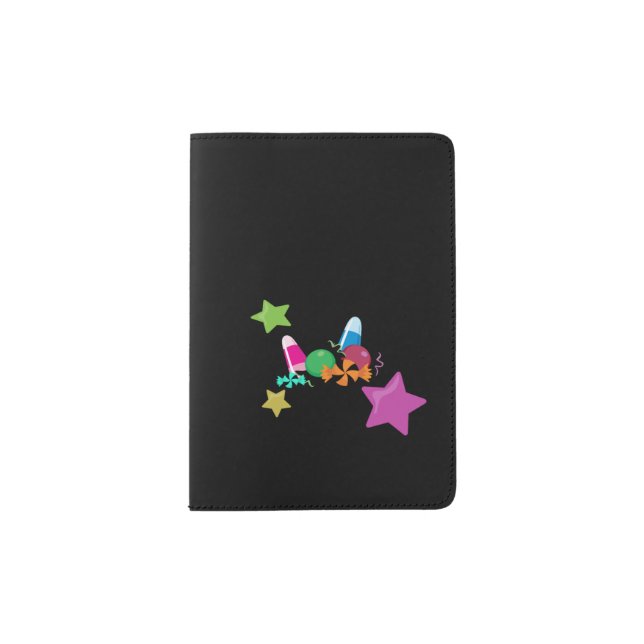 Candy Collage Halloween Design Passport Holder (Front)