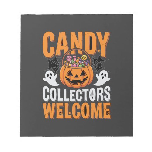 Candy Collectors Welcome Halloween Pumpkin Notepad