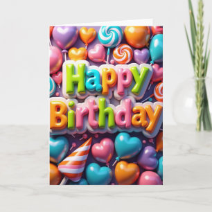 Candy Color Birthday Card
