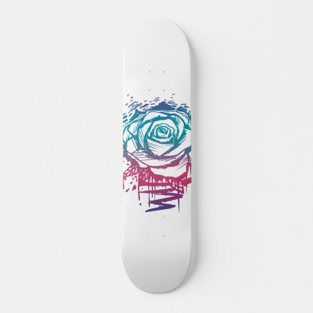 Candy Color Rose Skateboard (Front)