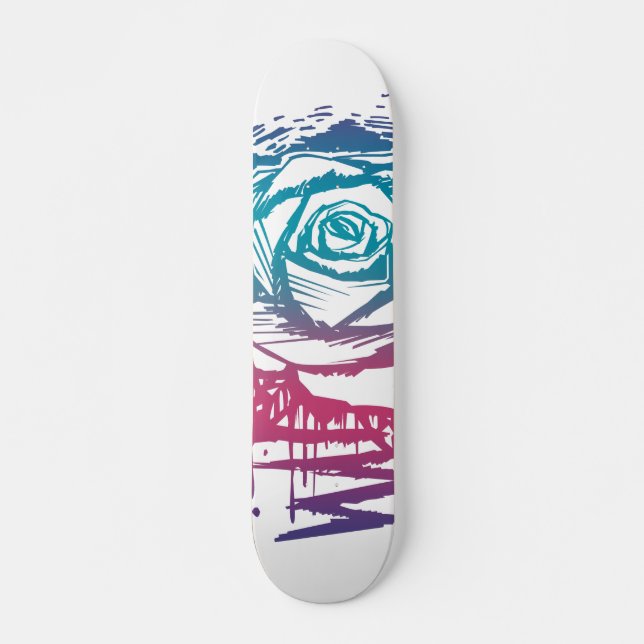Candy Color Rose Skateboard (Front)