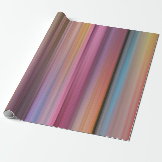 Candy Colored Motion Blur Designed Wrapping Paper (Unrolled)