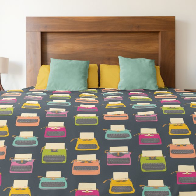 Candy Colored Vintage Typewriters Patterned  Duvet Cover (Creator Uploaded)