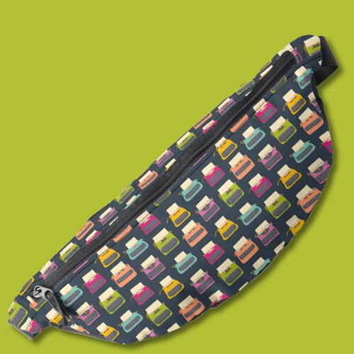 Candy Colored Vintage Typewriters Patterned  Fanny Pack