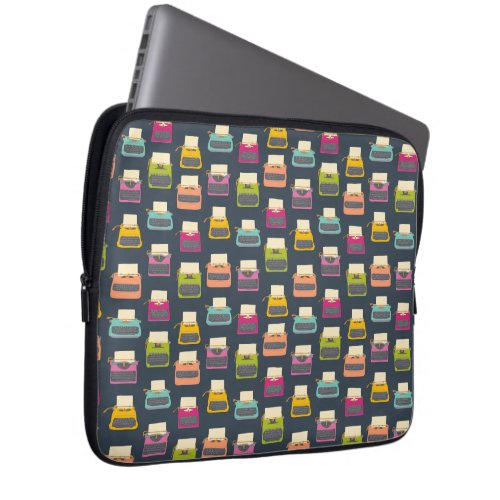 Candy Colored Vintage Typewriters Patterned  Laptop Sleeve