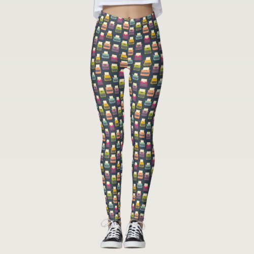 Candy Colored Vintage Typewriters Patterned  Leggings