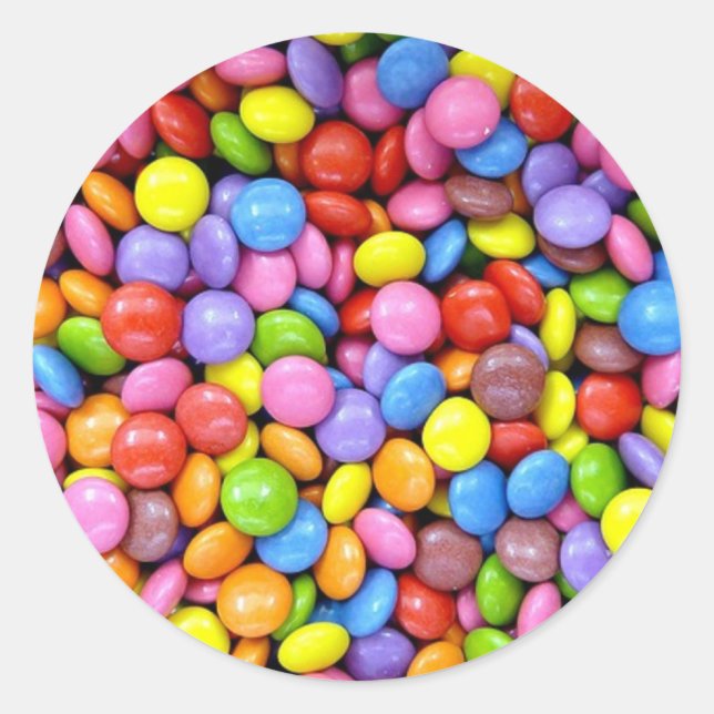 Candy: Colorful Confectionery Classic Round Sticker (Front)