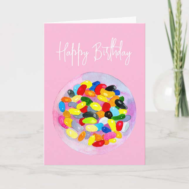 Candy colorful sweet jelly lollies card (Front)