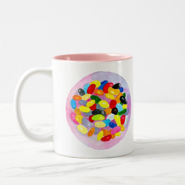 Candy colorful sweet jelly lollies Two-Tone coffee mug (Left)