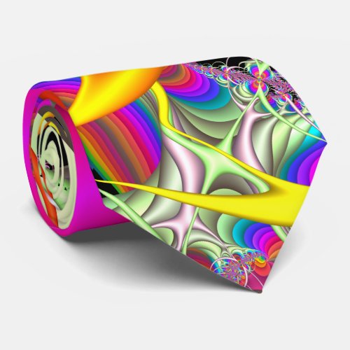Candy Colors Double_sided Fractal Tie
