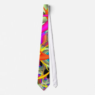 Candy Colors Fractal Tie