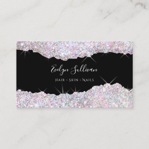 candy colors glitter business card